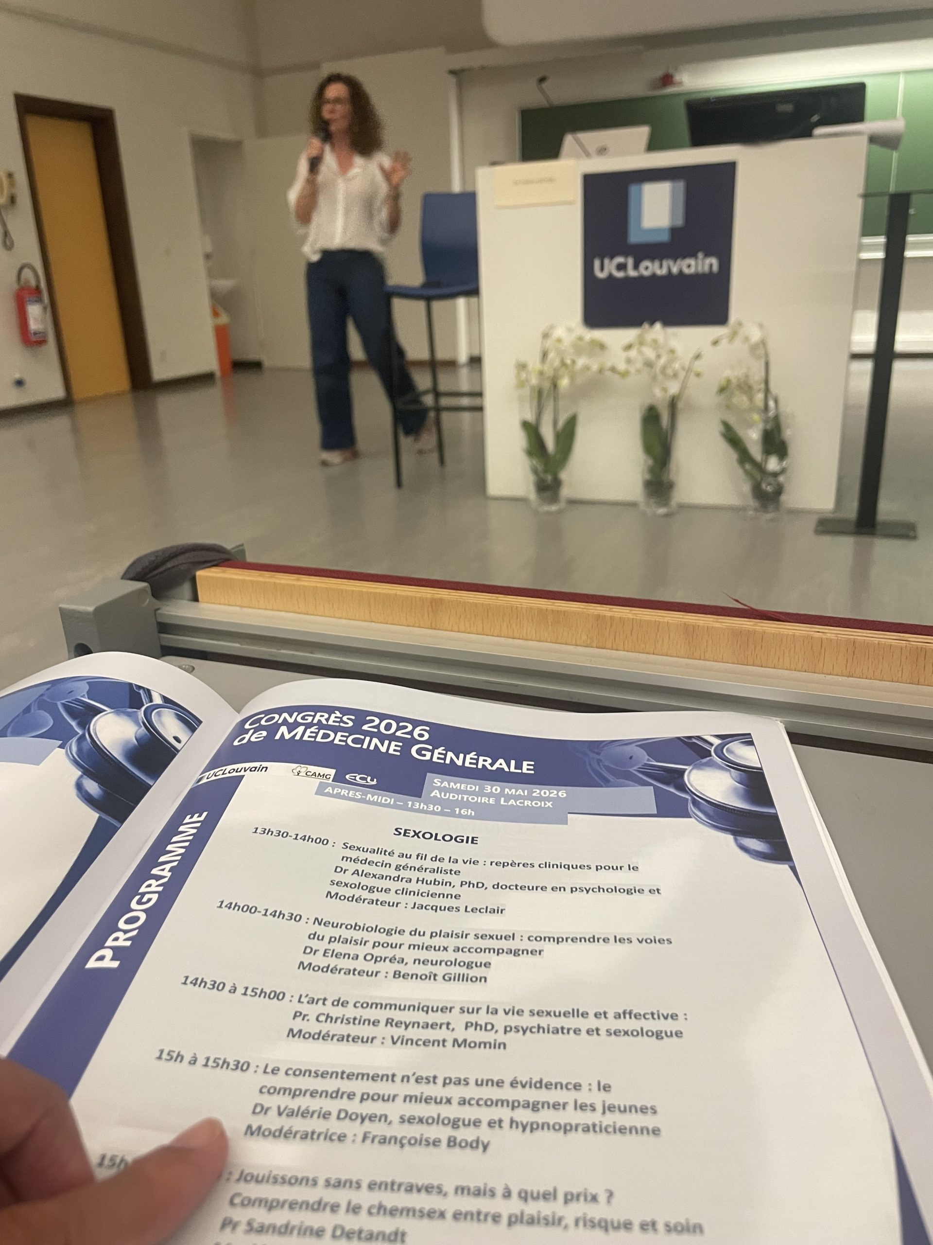 Valérie Doyen lors du Congrès 2026 de médecine générale de l’UCLouvain