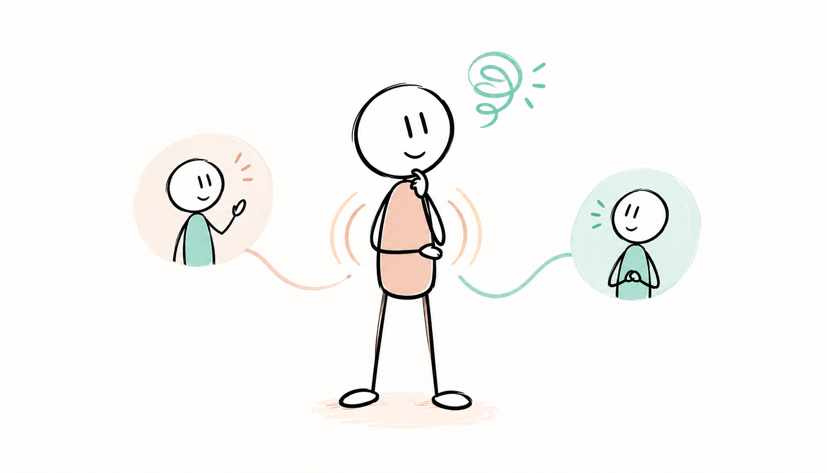 Un personnage SexoPositive relie ce qu’un jeune exprime, ce qu’il ressent et ce qu’il cherche encore à comprendre.